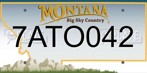 7ATO042 Montana License Plate