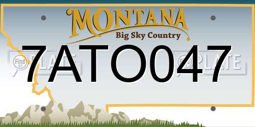 7ATO047 Montana License Plate