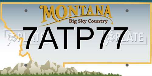 7ATP77 Montana License Plate