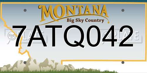 7ATQ042 Montana License Plate
