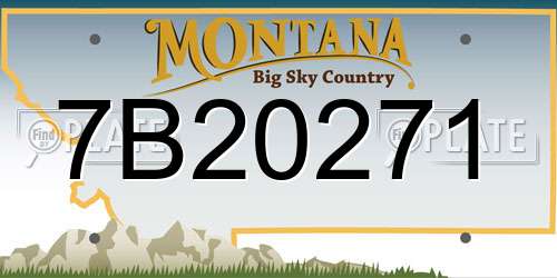 7B20271 Montana License Plate