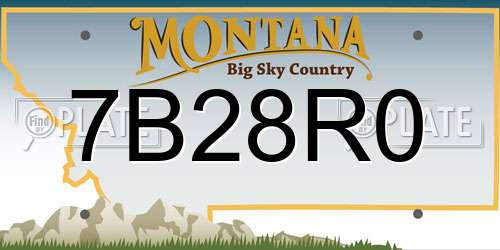 7B28R0 Montana License Plate