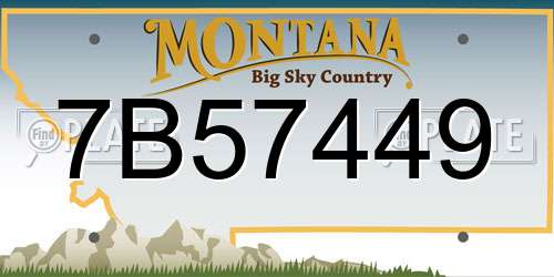 7B57449 Montana License Plate