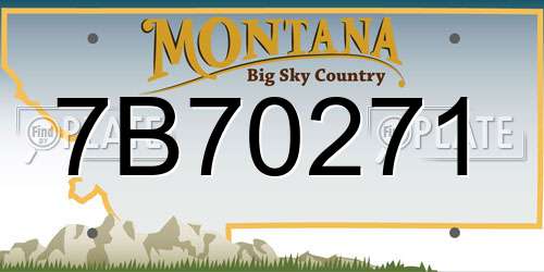 7B70271 Montana License Plate