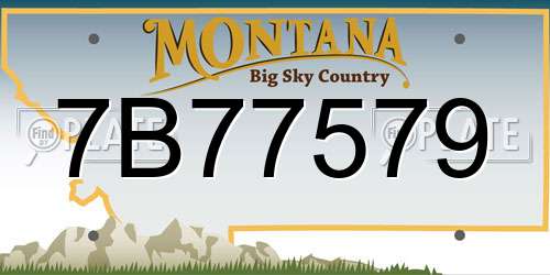 7B77579 Montana License Plate
