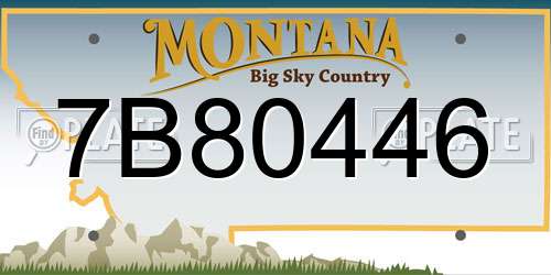 7B80446 Montana License Plate