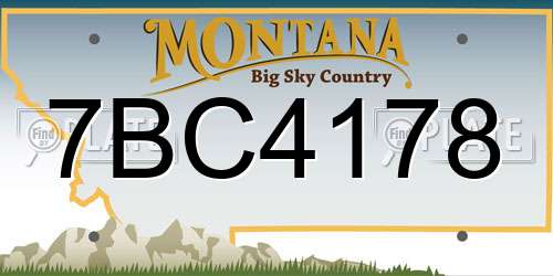7BC4178 Montana License Plate