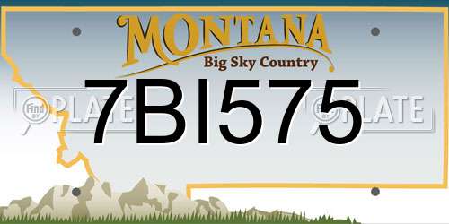 7BI575 Montana License Plate