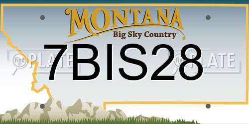 7BIS28 Montana License Plate