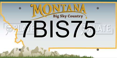 7BIS75 Montana License Plate