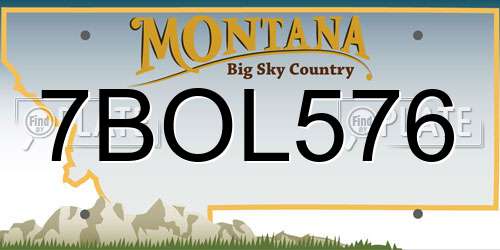 7BOL576 Montana License Plate