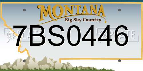 7BS0446 Montana License Plate