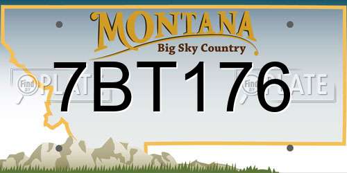 7BT176 Montana License Plate