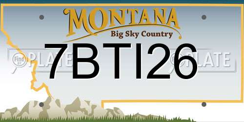 7BTI26 Montana License Plate