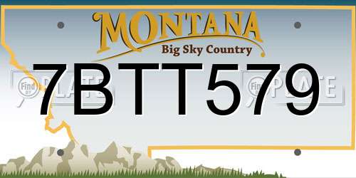 7BTT579 Montana License Plate