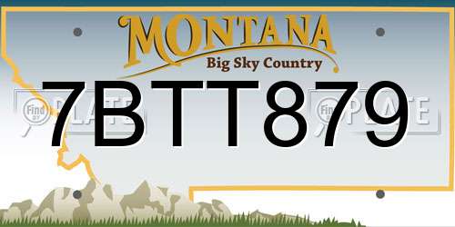 7BTT879 Montana License Plate