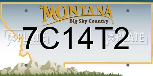 7C14T2 Montana License Plate