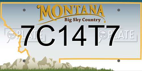 7C14T7 Montana License Plate