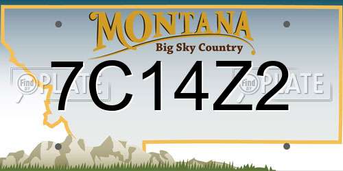 7C14Z2 Montana License Plate