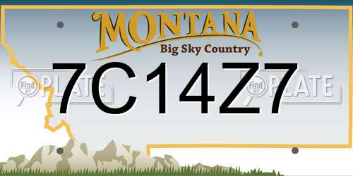 7C14Z7 Montana License Plate
