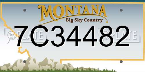 7C34482 Montana License Plate