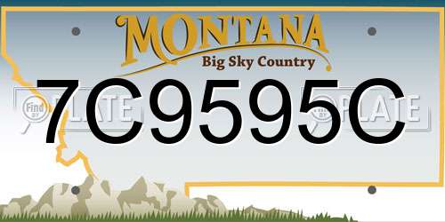 7C9595C Montana License Plate
