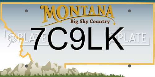 7C9LK Montana License Plate