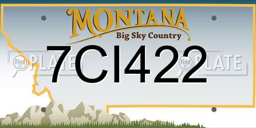 7CI422 Montana License Plate