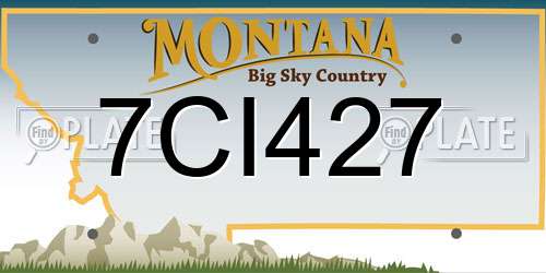 7CI427 Montana License Plate