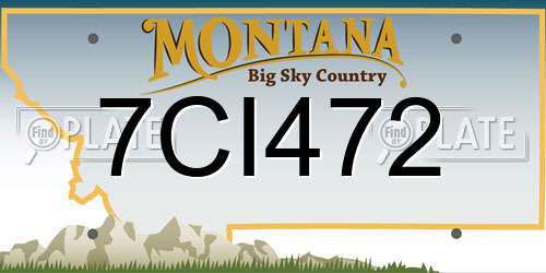 7CI472 Montana License Plate