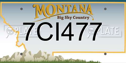 7CI477 Montana License Plate