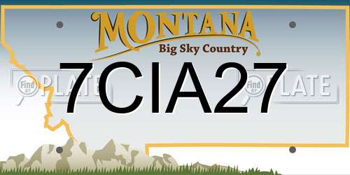 7CIA27 Montana License Plate