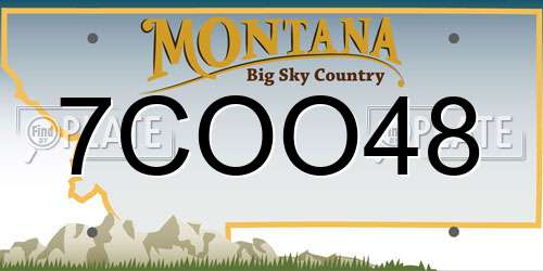 7COO48 Montana License Plate