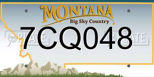 7CQ048 Montana License Plate