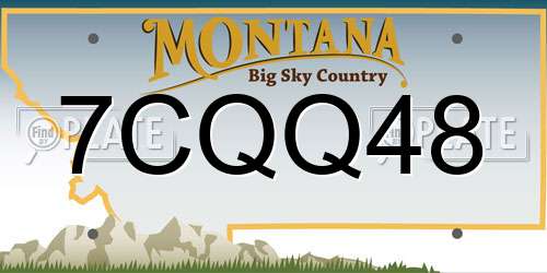 7CQQ48 Montana License Plate