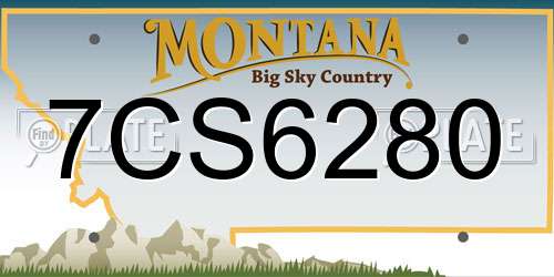 7CS6280 Montana License Plate