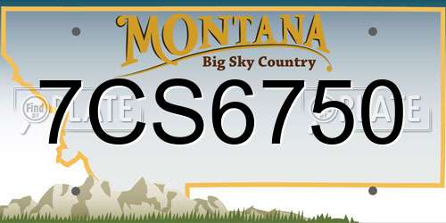 7CS6750 Montana License Plate