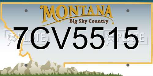 7CV5515 Montana License Plate
