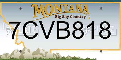 7CVB818 Montana License Plate