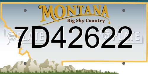 7D42622 Montana License Plate