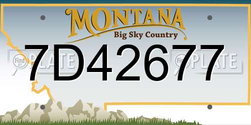 7D42677 Montana License Plate
