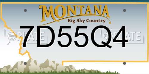 7D55Q4 Montana License Plate