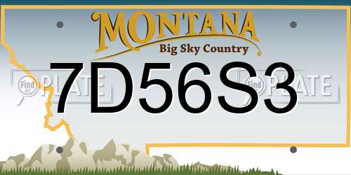 7D56S3 Montana License Plate