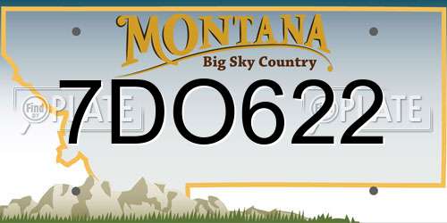 7DO622 Montana License Plate