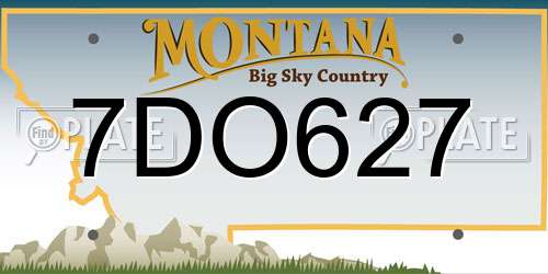 7DO627 Montana License Plate