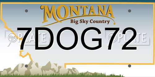 7DOG72 Montana License Plate