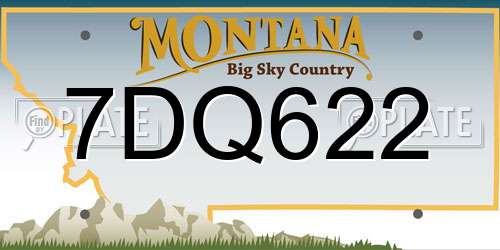 7DQ622 Montana License Plate