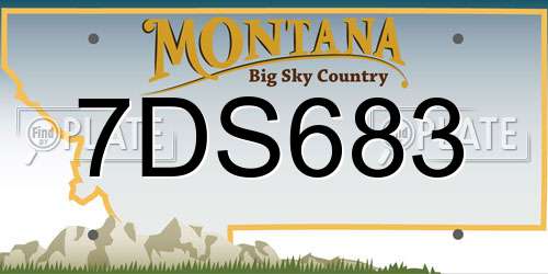 7DS683 Montana License Plate
