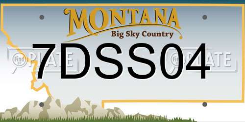 7DSS04 Montana License Plate