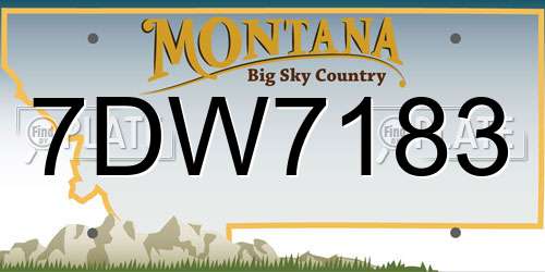 7DW7183 Montana License Plate